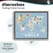 Stupell Industries Kid's Map Of World Blue Floating Frame, design by Carla Daly